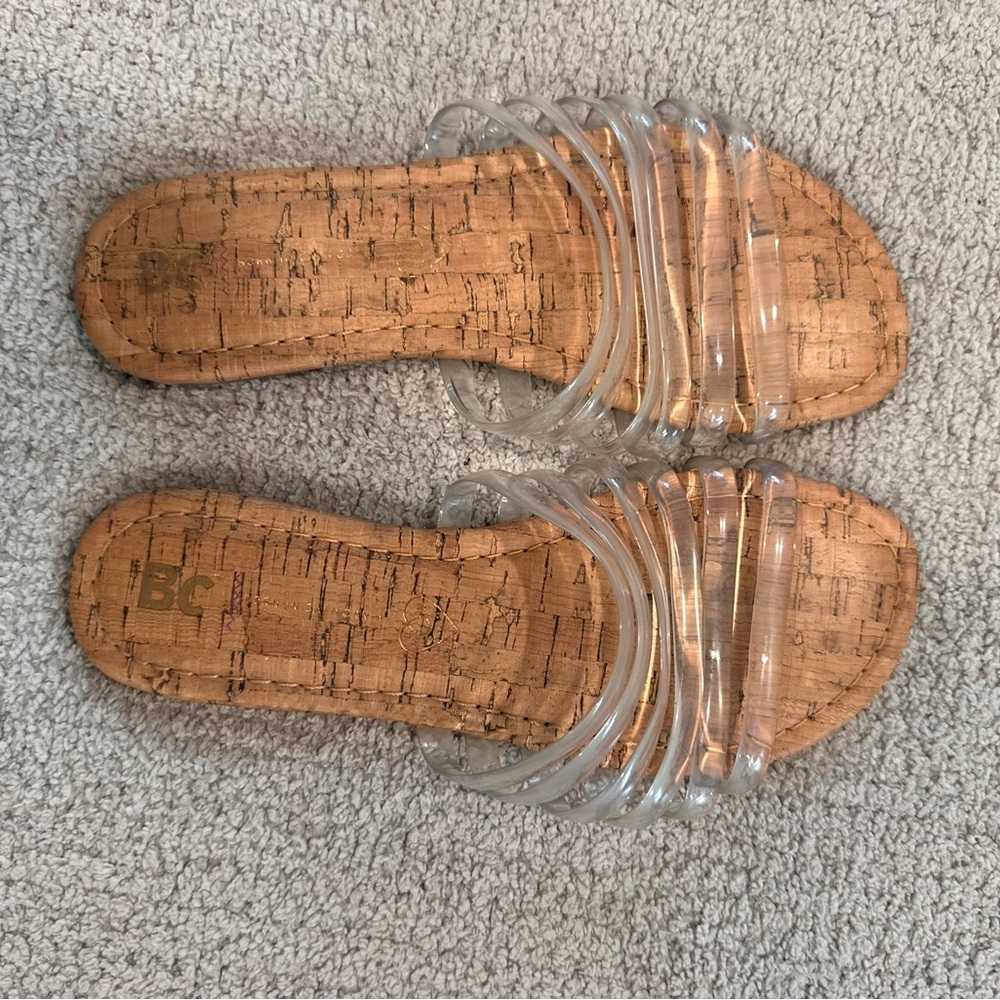 BC Clear Cork Sandals